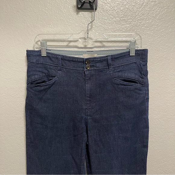 The Essential Trouser by Anthropologie Dark Wash Denim Size 8 - Picture 2 of 7
